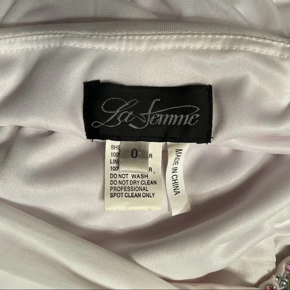 LA FEMME STRAPLESS GOWN W/ SIDE LEG SLIT - Picture 8 of 8